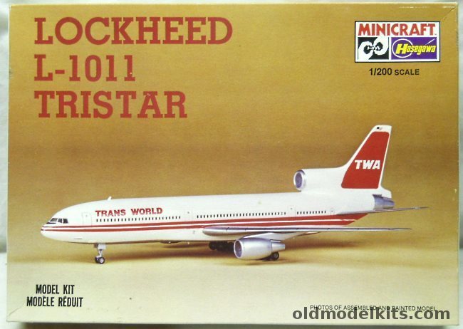Hasegawa 1/200 Lockheed L-1011 Tristar TWA, 1157 plastic model kit